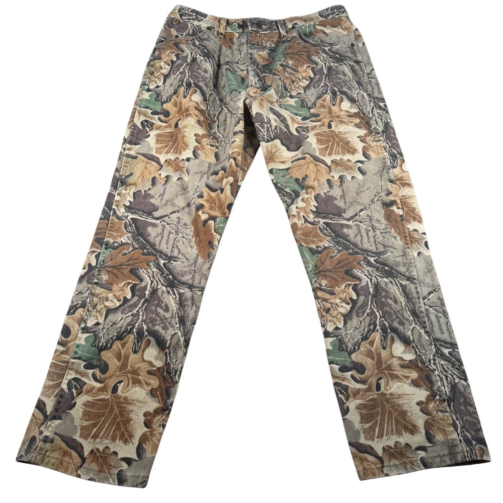 Wrangler Rugged Wear Pants Mens 38x32 (FITS 35x31) Advantage Camo Made in USA